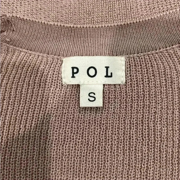 POL Plain Jane Long Basic Cardigan in Dusty Rose pink brown in size small - Picture 5 of 10